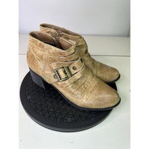 Two Lips Brown Leather Women’s Ankle Boots Sz 10M
